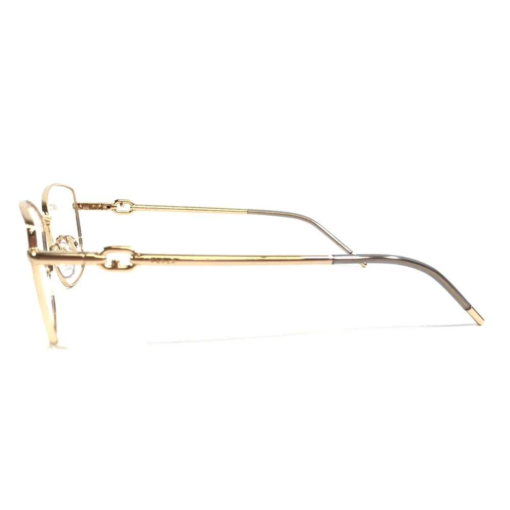 Furla Eyeglasses Frames VFU728 COL.0300 Shiny Gold Butterfly Wire Rim 55-16-140